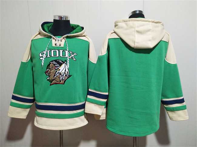 Men's North Dakota Fighting Hawks Blank Green Cream Lace-Up Pullover Hoodie,We sell and wholesale Men's North Dakota Fighting Hawks Blank Green Cream Lace-Up Pullover Hoodie on line form chian!